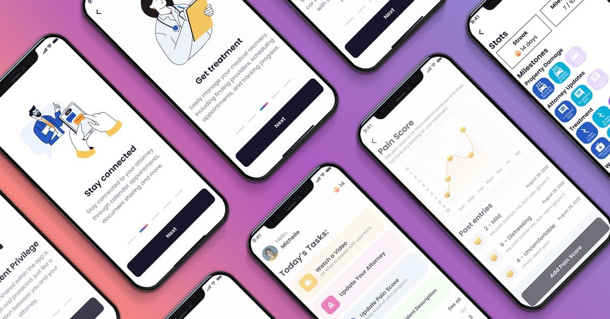 Quilia mobile app showing the client dashboard